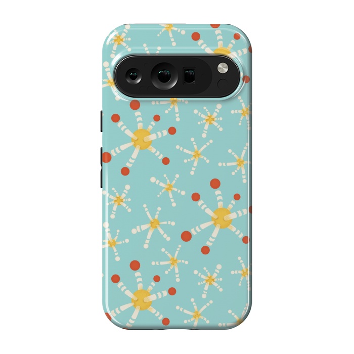 Pixel 9 pro StrongFit Retro Modern Fun Science Microbiology Pattern by Boriana Giormova