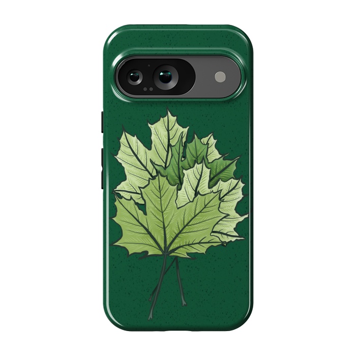 Pixel 9 StrongFit Green Maple Leaves In Spring by Boriana Giormova