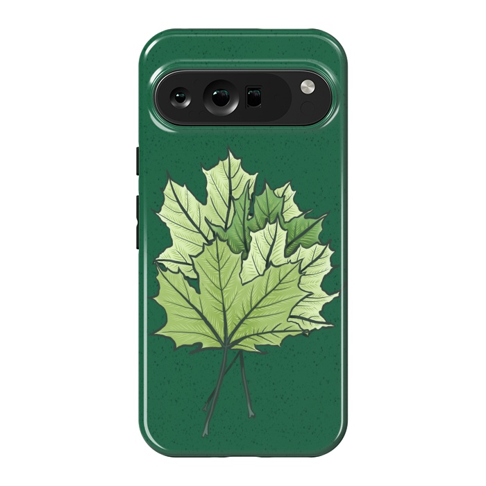 Pixel 9 Pro XL StrongFit Green Maple Leaves In Spring by Boriana Giormova