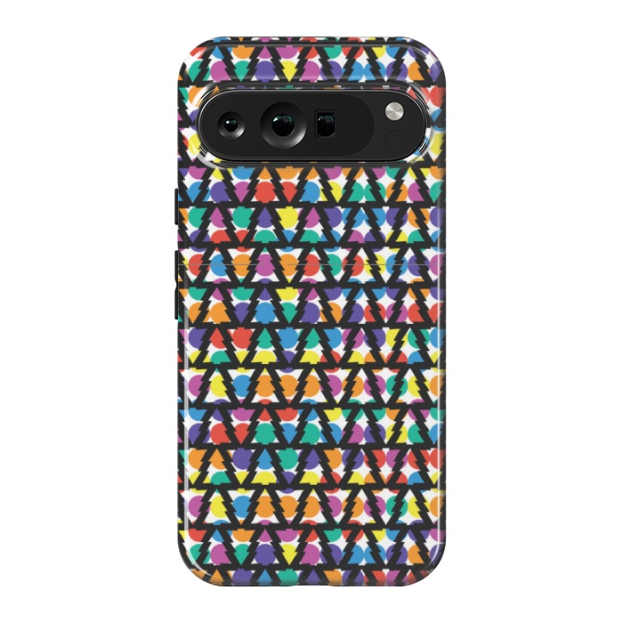 Pixel 9 Pro XL StrongFit multi color christmas tree pattern by MALLIKA