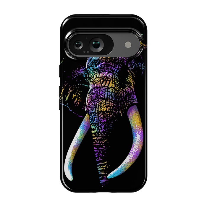 Pixel 9 StrongFit Colorful Elephant by Alberto