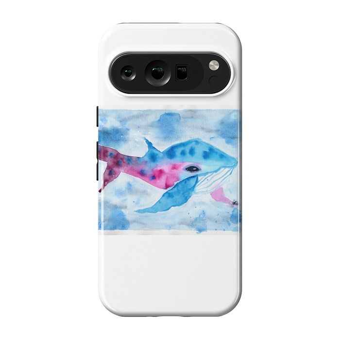 Pixel 9 pro StrongFit Baby whale watercolor by ArtKingdom7