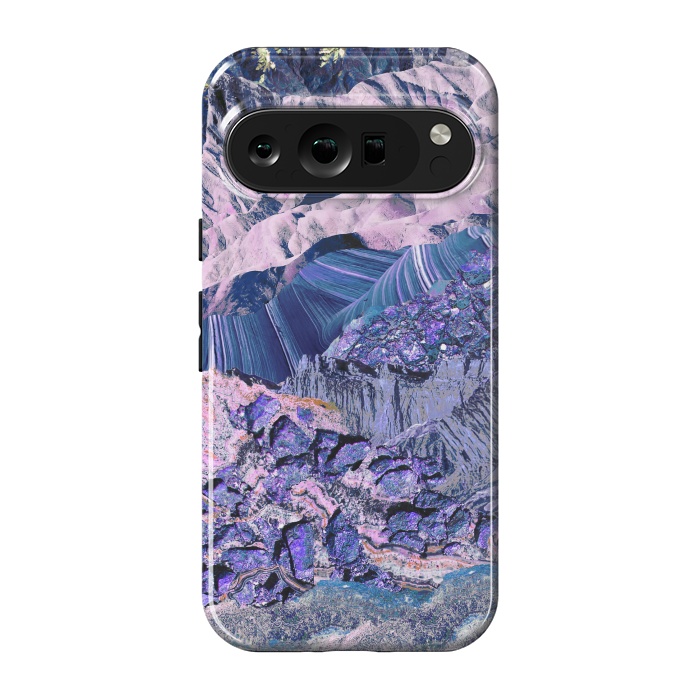 Pixel 9 pro StrongFit Blue Violet Geode mountain landscape by Oana 