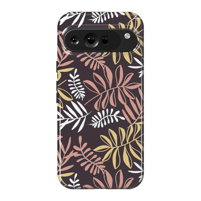 Pixel 9 Pro XL StrongFit Neutral modern tropical leaves by Oana 