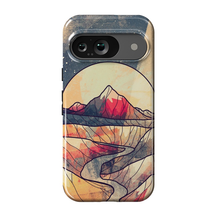 Pixel 9 StrongFit Retro river mountains by Steve Wade (Swade)