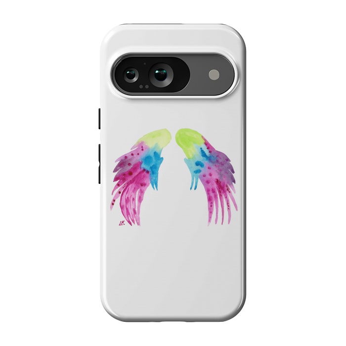 Pixel 9 StrongFit Angel wings watercolor  by ArtKingdom7