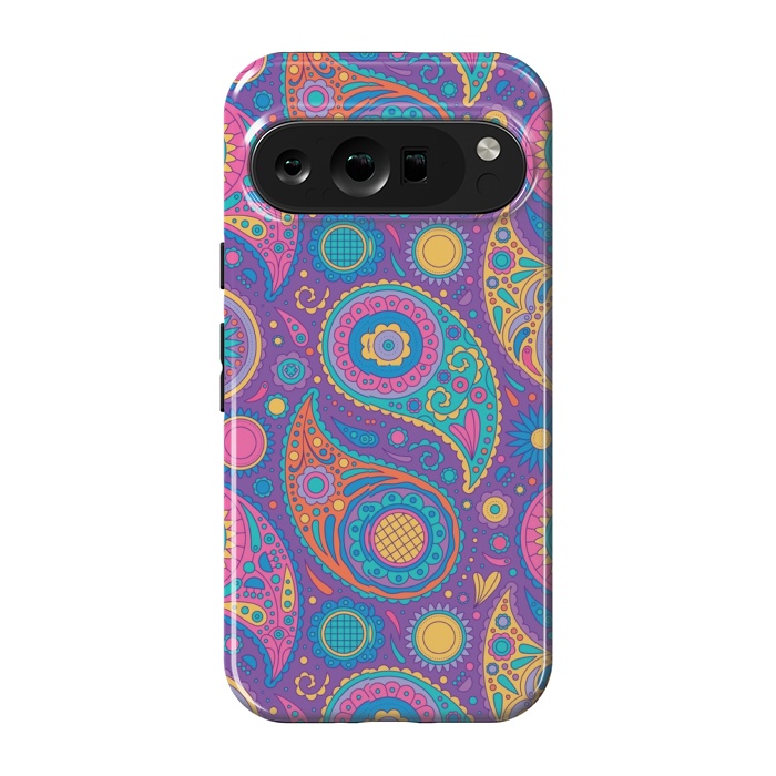 Pixel 9 pro StrongFit purple mandala print 4 by MALLIKA