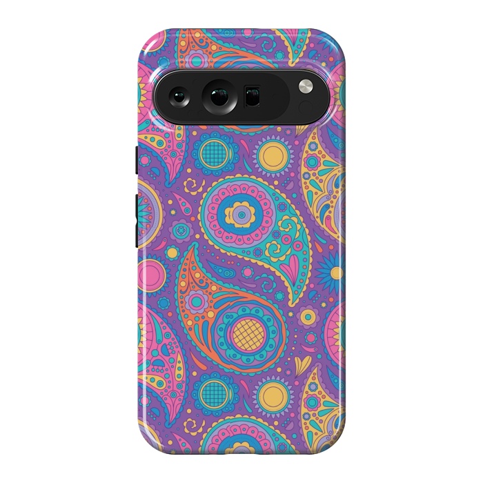 Pixel 9 Pro XL StrongFit purple mandala print 4 by MALLIKA