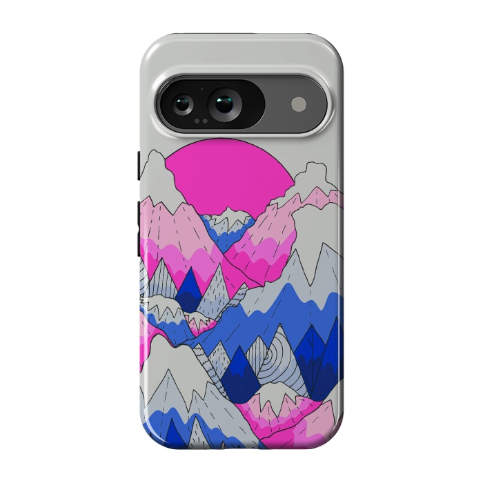 Pixel 9 StrongFit The hot pink and blue peaks by Steve Wade (Swade)