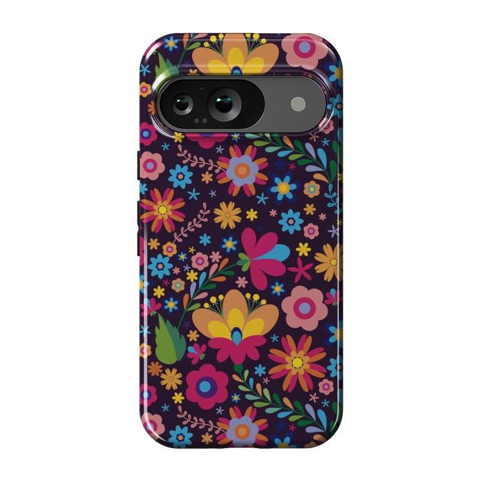 Pixel 9 StrongFit Pink and Yellow Flower Party by ArtsCase