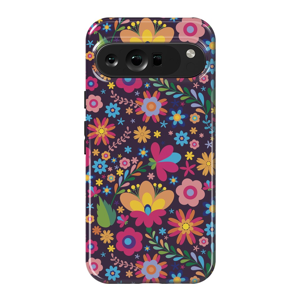 Pixel 9 Pro XL StrongFit Pink and Yellow Flower Party by ArtsCase