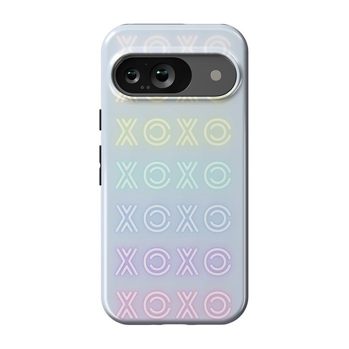 Pixel 9 StrongFit Pastel neon XOXO typo Valentine by Oana 