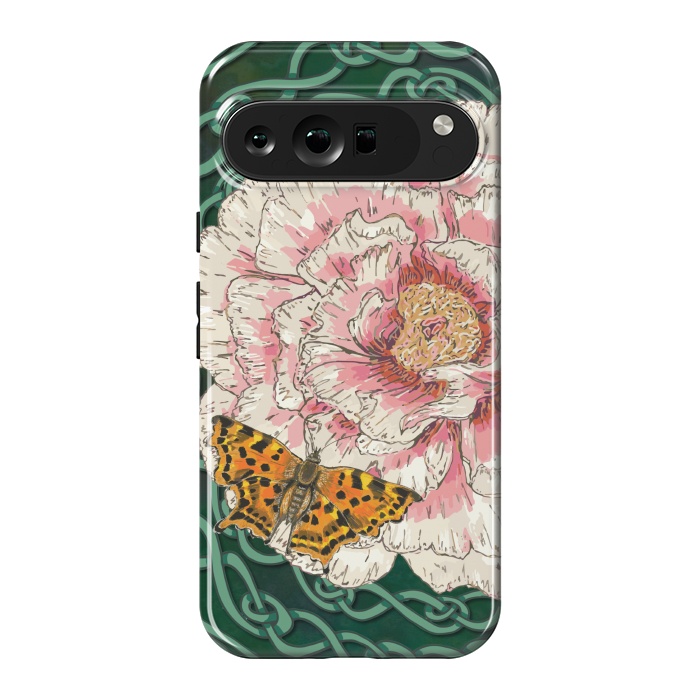 Pixel 9 Pro XL StrongFit Peony and Butterfly by Lotti Brown