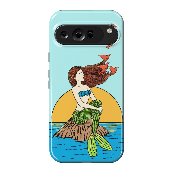 Pixel 9 Pro XL StrongFit Mermaid and birds by Coffee Man