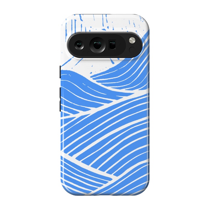 Pixel 9 pro StrongFit The blue and white waves by Steve Wade (Swade)