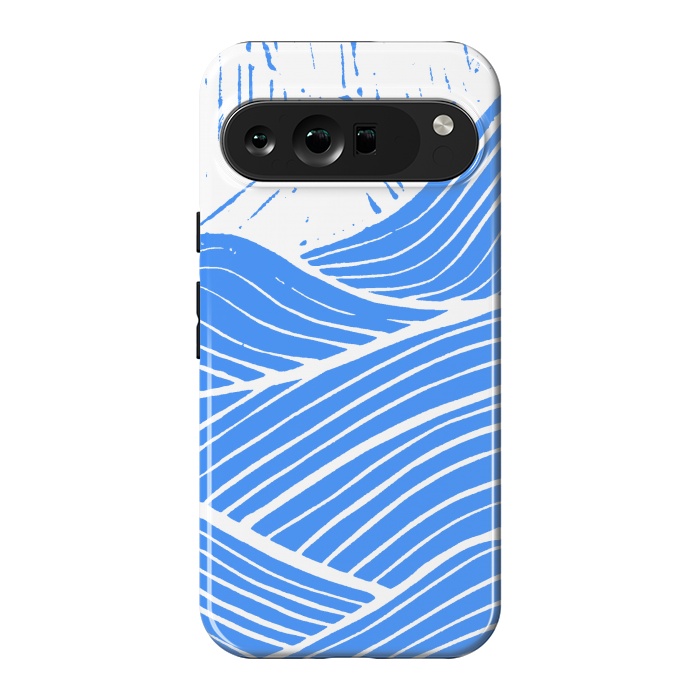 Pixel 9 Pro XL StrongFit The blue and white waves by Steve Wade (Swade)