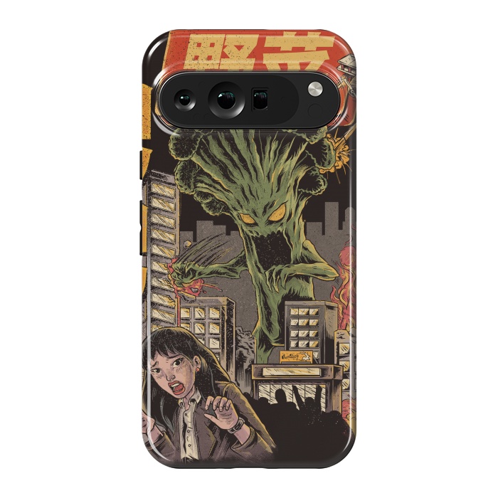 Pixel 9 Pro XL StrongFit Broccozilla Black version by Ilustrata