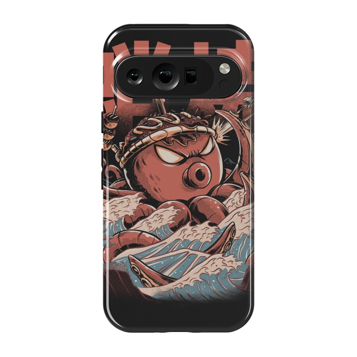 Pixel 9 pro StrongFit Takoyaki Attack Black version by Ilustrata