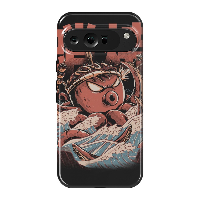 Pixel 9 Pro XL StrongFit Takoyaki Attack Black version by Ilustrata