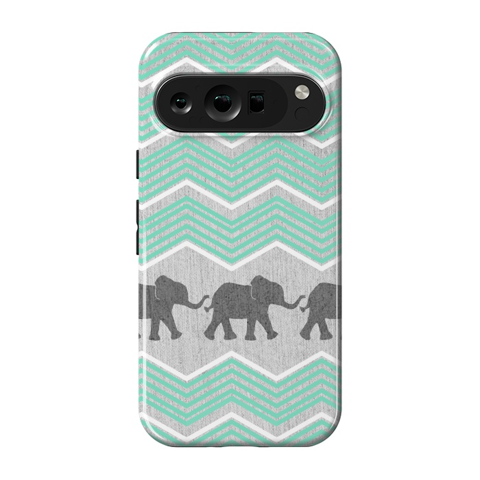 Pixel 9 pro StrongFit Three Elephants by Tangerine-Tane