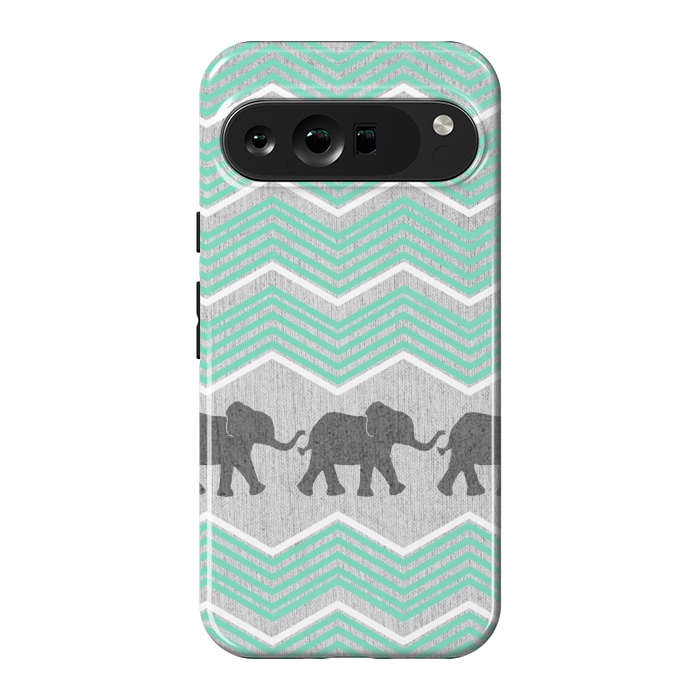 Pixel 9 Pro XL StrongFit Three Elephants by Tangerine-Tane