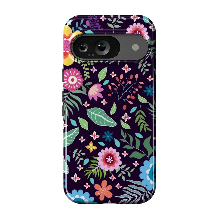 Pixel 9 StrongFit Colourful Flowers by ArtsCase