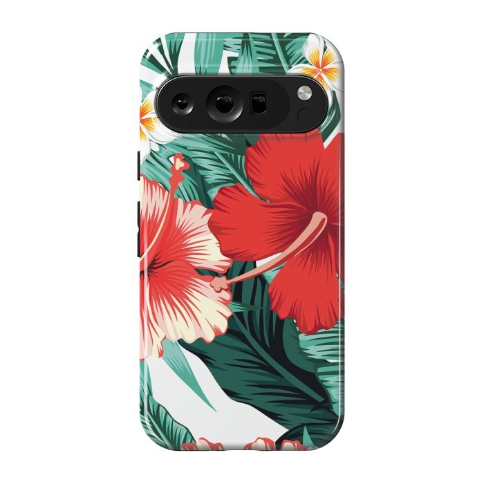 Pixel 9 pro StrongFit Exotic Green Tropical Palm fern Leaves by ArtsCase