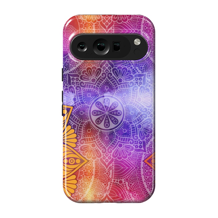 Pixel 9 pro StrongFit Mandala Pattern with bright Colors by ArtsCase