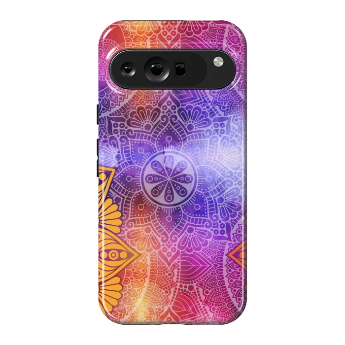 Pixel 9 Pro XL StrongFit Mandala Pattern with bright Colors by ArtsCase