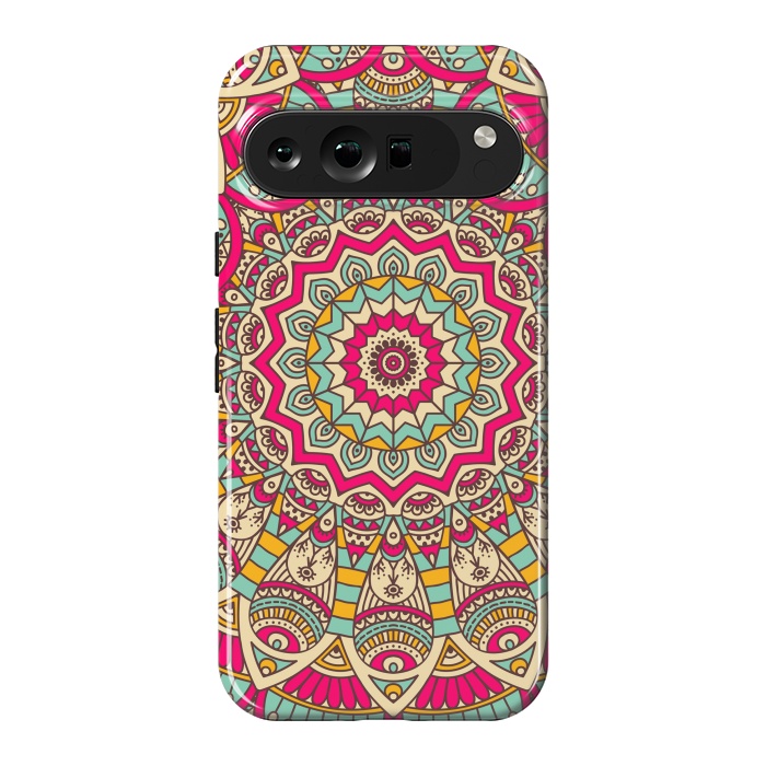 Pixel 9 Pro XL StrongFit Ethnic floral seamless and Madala pattern by ArtsCase