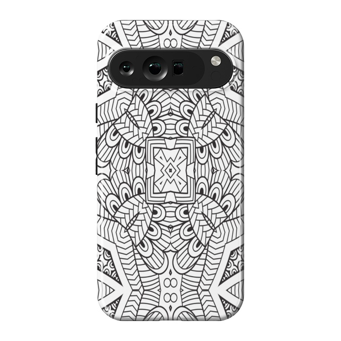 Pixel 9 Pro XL StrongFit doodle mandala modern art by haroulita