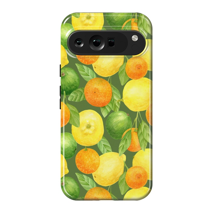 Pixel 9 Pro XL StrongFit summer fruits lemons and oranges by haroulita