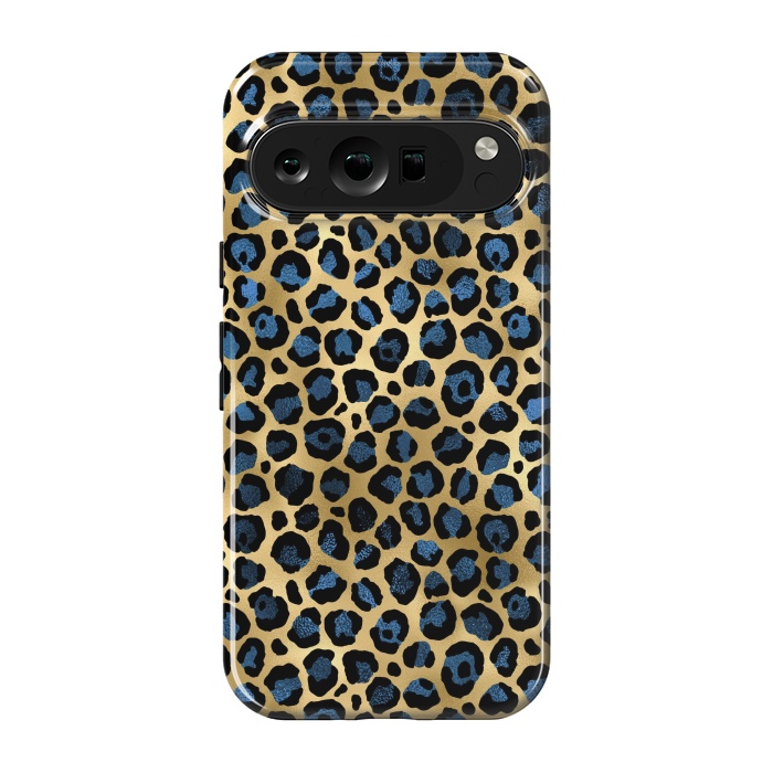 Pixel 9 pro StrongFit blue leopard print by haroulita