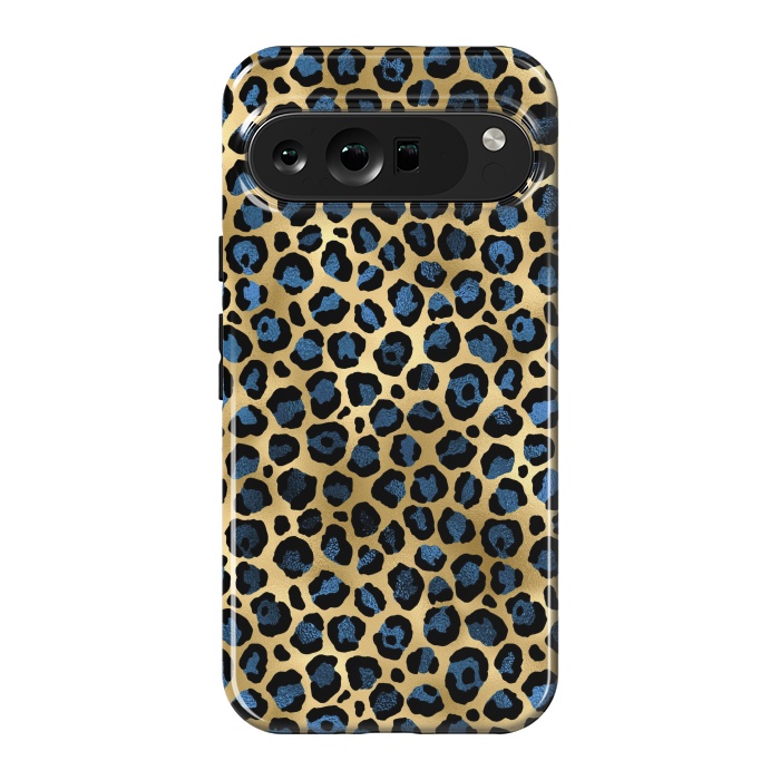 Pixel 9 Pro XL StrongFit blue leopard print by haroulita