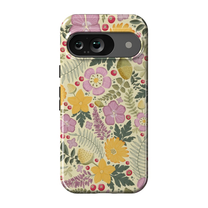 Pixel 9 StrongFit Olive's Garden in Yellow and Pink by Paula Ohreen