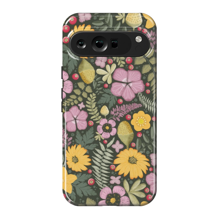 Pixel 9 Pro XL StrongFit Olive's Garden on Dark Gray by Paula Ohreen