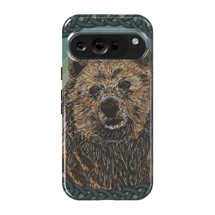 Pixel 9 pro StrongFit Brown Bear by Lotti Brown