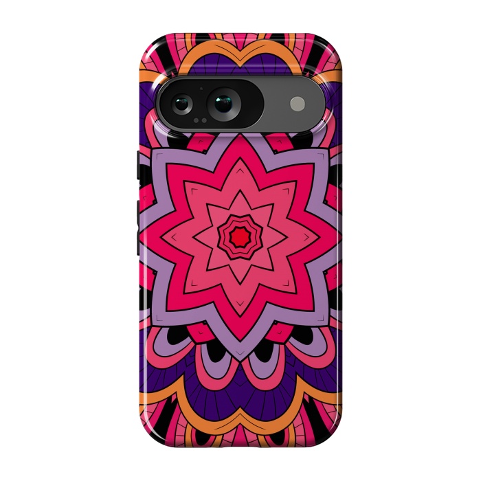 Pixel 9 StrongFit Mandala Pattern Purple by ArtsCase