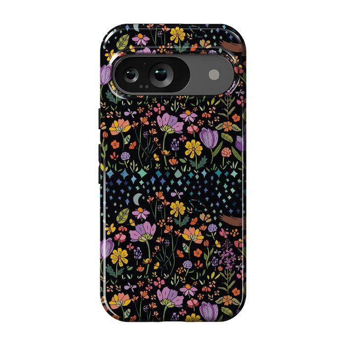 Pixel 9 StrongFit Whimsical Night Forest by Pom Graphic Design