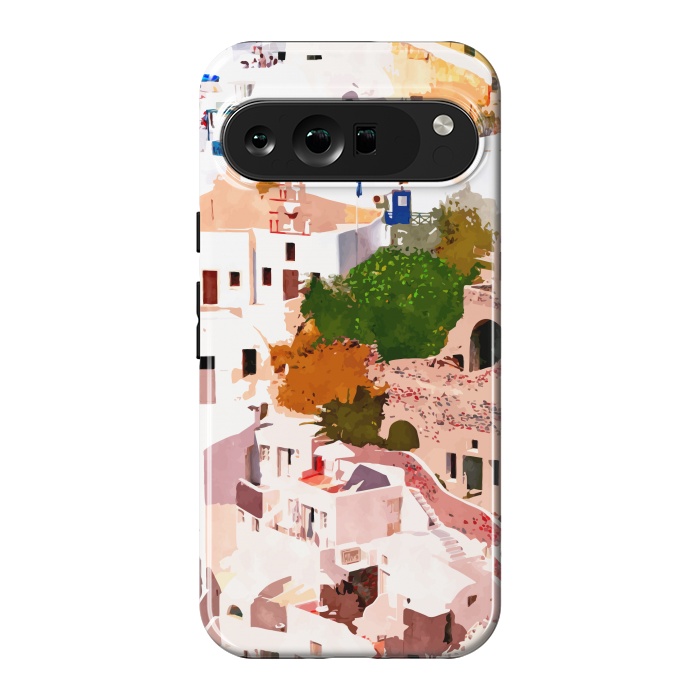 Pixel 9 Pro XL StrongFit Travel Far Enough, You Meet Yourself Illustration, Spain Citiscape Architecture Painting, Buildings by Uma Prabhakar Gokhale