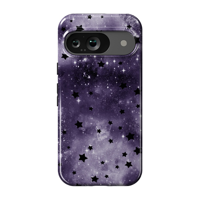 Pixel 9 StrongFit Dark purple starry galaxy - celestial pattern by Oana 