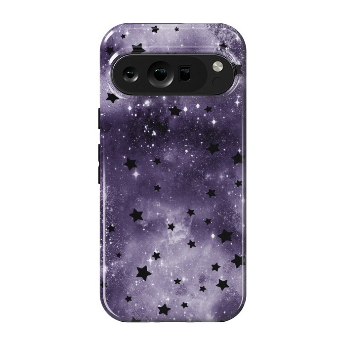 Pixel 9 pro StrongFit Dark purple starry galaxy - celestial pattern by Oana 