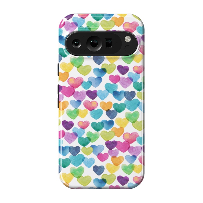 Pixel 9 pro StrongFit Scattered Love Hearts by gingerlique