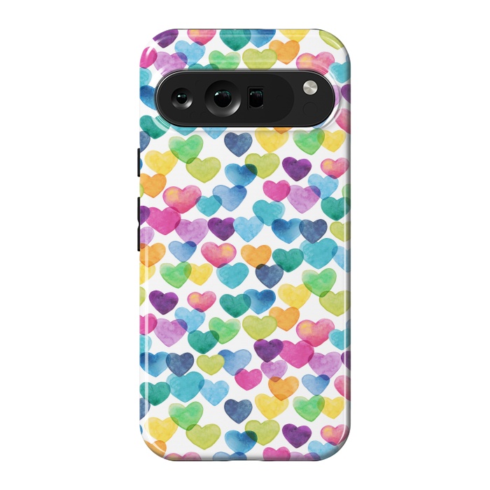 Pixel 9 Pro XL StrongFit Scattered Love Hearts by gingerlique