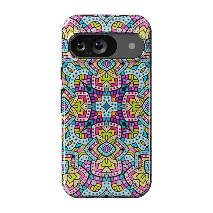 Pixel 9 StrongFit Persian kaleidoscopic Mosaic G515 by Medusa GraphicArt