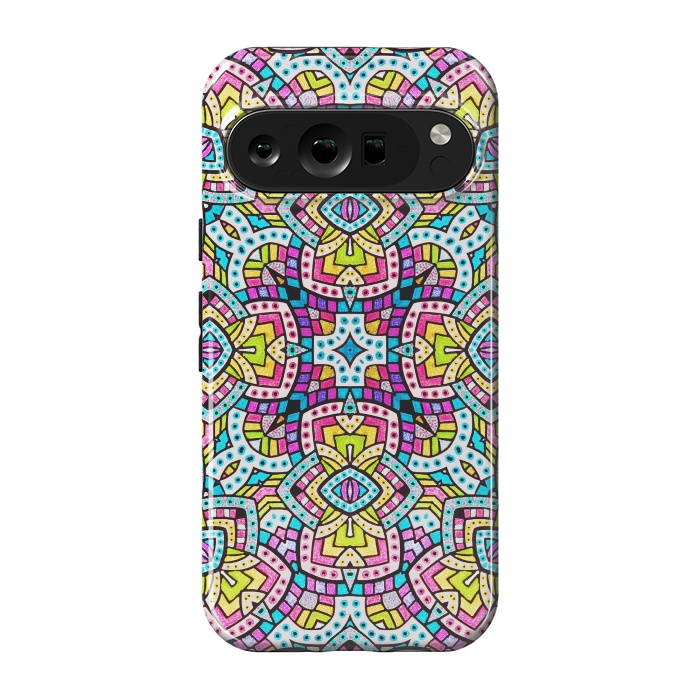 Pixel 9 pro StrongFit Persian kaleidoscopic Mosaic G515 by Medusa GraphicArt