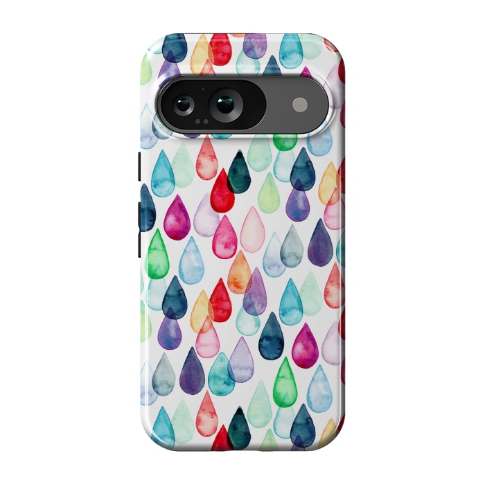 Pixel 9 StrongFit Watercolour Rainbow Drops by Tangerine-Tane