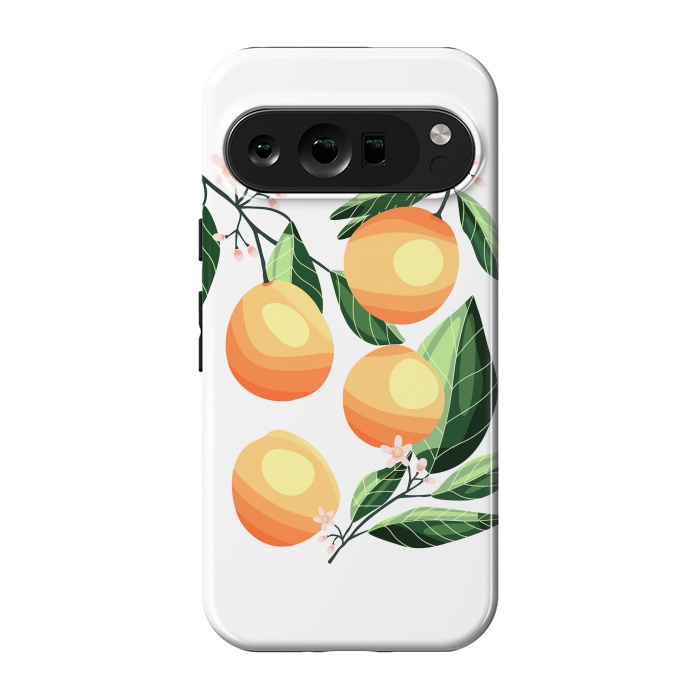 Pixel 9 pro StrongFit Peaches on white by Jelena Obradovic