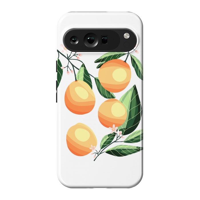 Pixel 9 Pro XL StrongFit Peaches on white by Jelena Obradovic