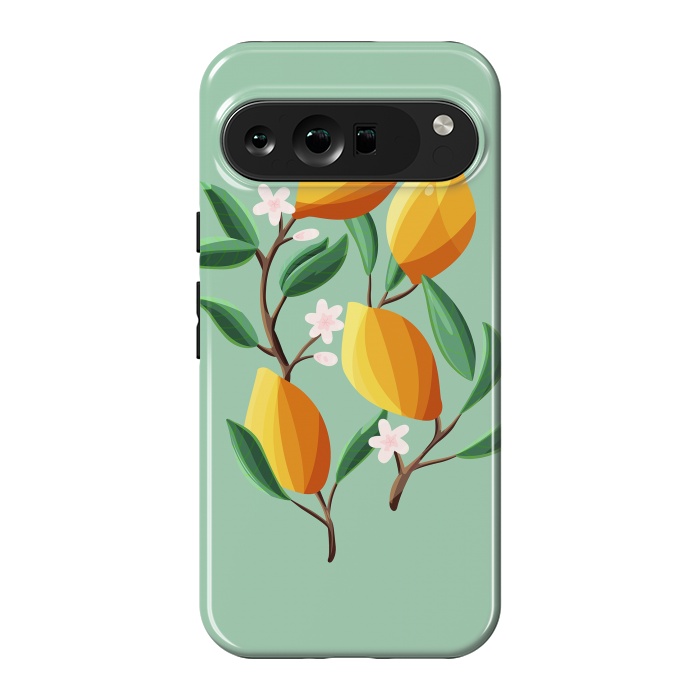 Pixel 9 Pro XL StrongFit Lemons on pink by Jelena Obradovic